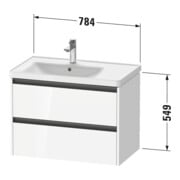 Duravit Waschtischunterschrank Ketho.2 78,4x45,5x54,9cm, f WT m B li, Ei Nat-3