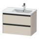 Duravit Waschtischunterschrank Ketho.2 78,4x45,5x54,9cm, f WT m B re, Tau matt-1