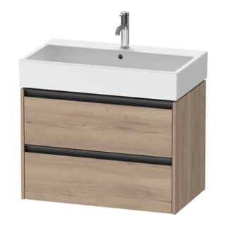 Duravit Waschtischunterschrank Ketho.2 78,4x46cm, Ei marm., 2 Schub., wandhängend