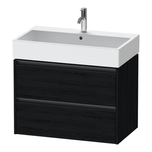 Duravit Waschtischunterschrank Ketho.2 78,4x46cm, Ei sw, 2 Schub., wandhängend