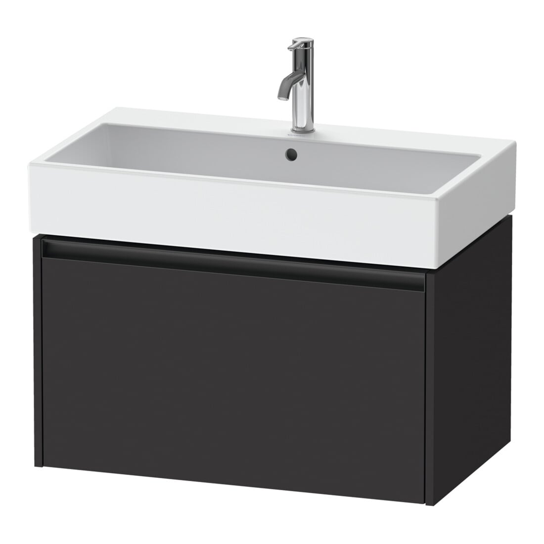 Duravit Waschtischunterschrank Ketho.2 78,4x46cm, graph matt, 1 Ausz., wandhängend