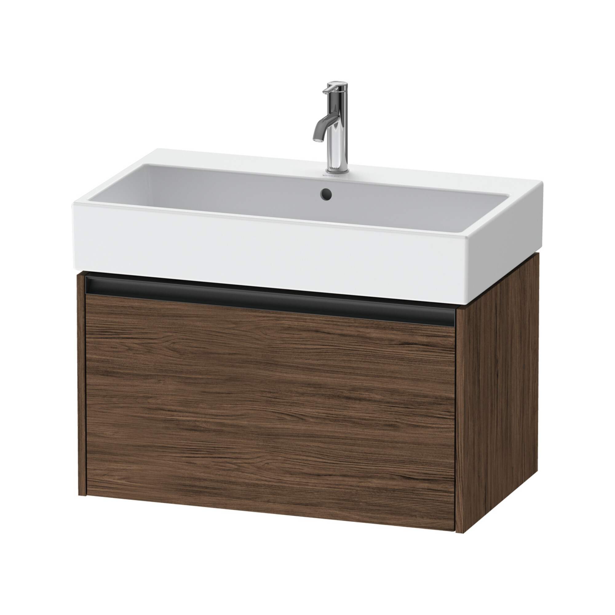 Duravit Waschtischunterschrank Ketho.2 78,4x46cm, Nussb dkl., 1 Ausz., wandhängend