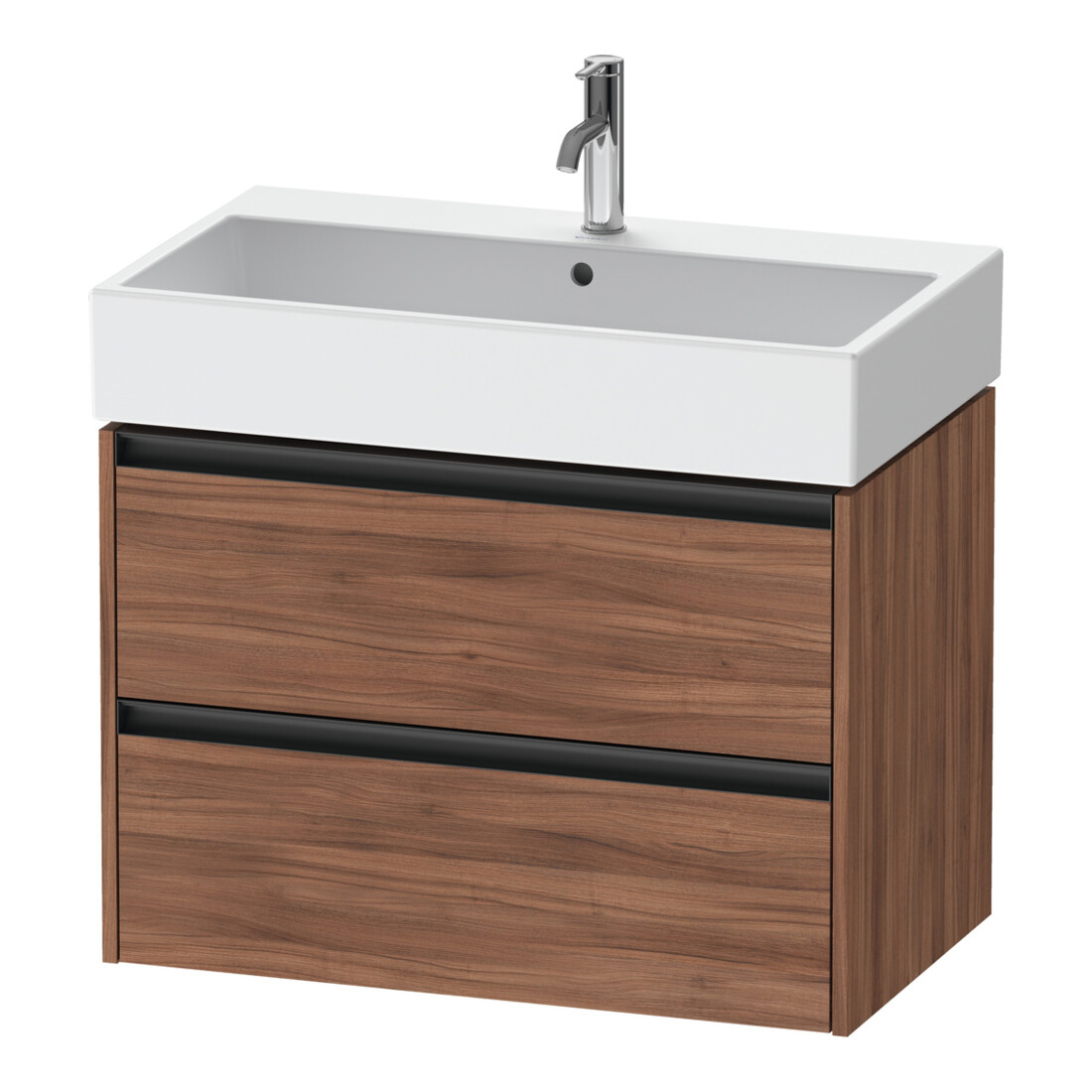 Duravit Waschtischunterschrank Ketho.2 78,4x46cm, Nussb Nat, 2 Schub., wandhängend