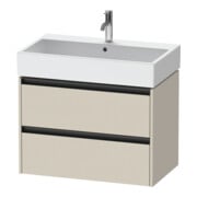 Duravit Waschtischunterschrank Ketho.2 78,4x46cm, Tau matt, 2 Schub., wandhängend
