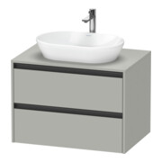 Duravit Waschtischunterschrank Ketho.2 80x55cm, bg m, Pl m 1 Ausschn, wandhängend-1