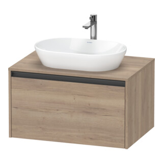 Duravit Waschtischunterschrank Ketho.2 80x55cm, E ma, Pl m 1 Ausschn, wandhängend