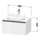 Duravit Waschtischunterschrank Ketho.2 80x55cm, E ma, Pl m 1 Ausschn, wandhängend