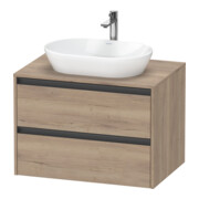 Duravit Waschtischunterschrank Ketho.2 80x55cm, E ma, Pl m 1 Ausschn, wandhängend