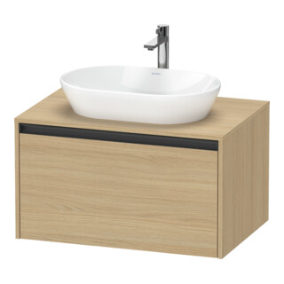 Duravit Waschtischunterschrank Ketho.2 80x55cm, E N, Pl m 1 Ausschn, wandhängend