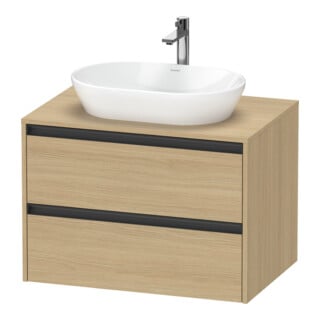 Duravit Waschtischunterschrank Ketho.2 80x55cm, E N, Pl m 1 Ausschn, wandhängend