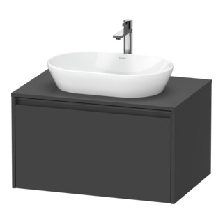 Duravit Waschtischunterschrank Ketho.2 80x55cm, gra m, Pl m 1 Ausschn, wandhängend
