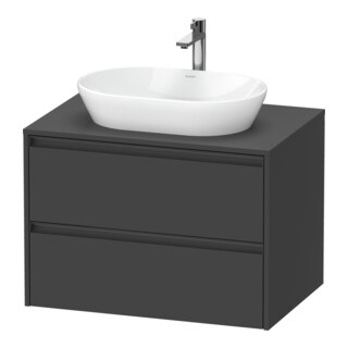 Duravit Waschtischunterschrank Ketho.2 80x55cm, gra m, Pl m 1 Ausschn, wandhängend