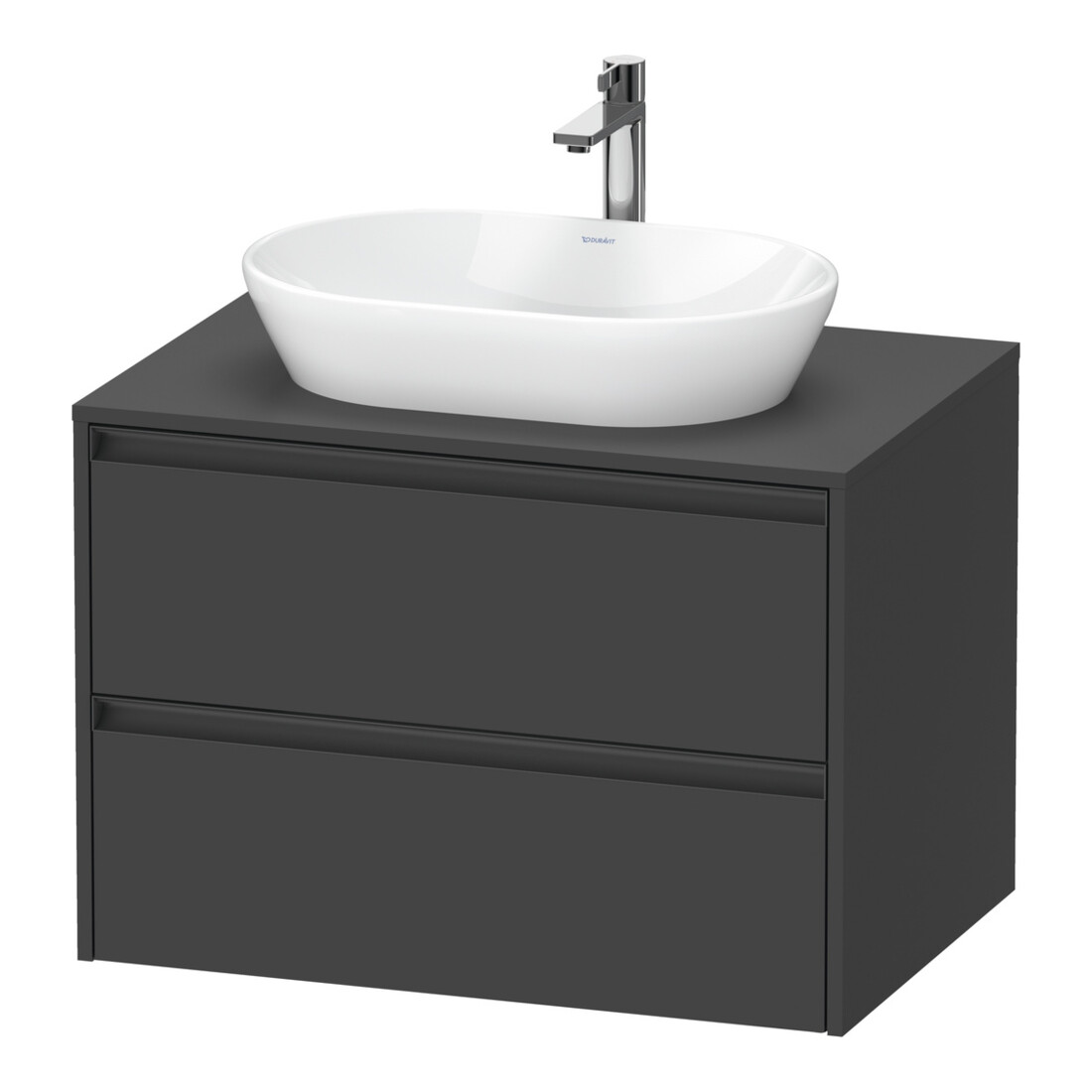 Duravit Waschtischunterschrank Ketho.2 80x55cm, gra m, Pl m 1 Ausschn, wandhängend