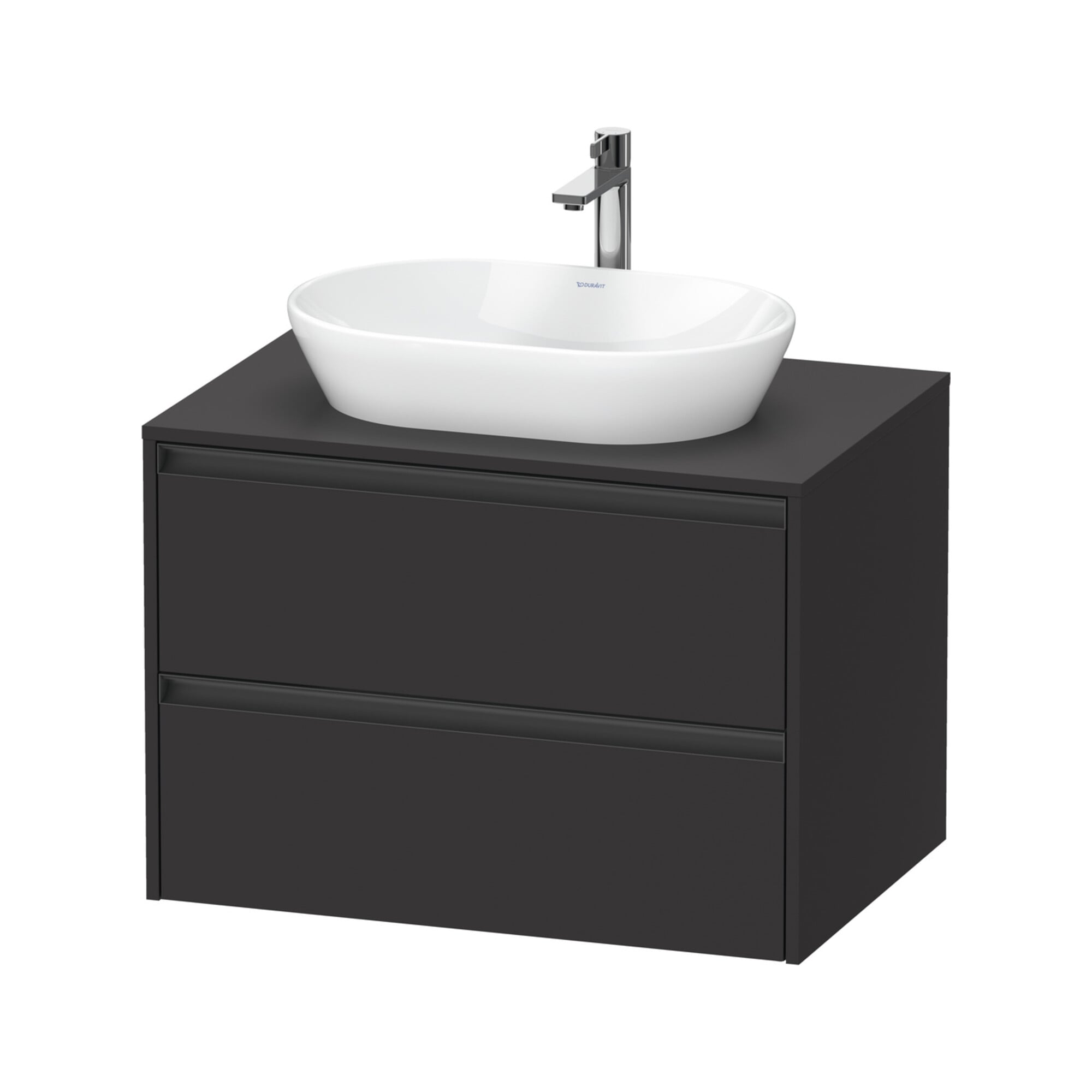 Duravit Waschtischunterschrank Ketho.2 80x55cm, gra m, Pl m 1 Ausschn, wandhängend
