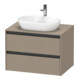Duravit Waschtischunterschrank Ketho.2 80x55cm, lei, Pl m 1 Ausschn, wandhängend-1
