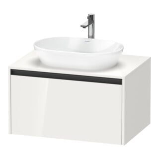 Duravit Waschtischunterschrank Ketho.2 80x55cm, w g, Pl m 1 Ausschn, wandhängend