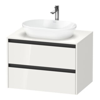 Duravit Waschtischunterschrank Ketho.2 80x55cm, w g, Pl m 1 Ausschn, wandhängend