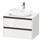 Duravit Waschtischunterschrank Ketho.2 80x55cm, w g, Pl m 1 Ausschn, wandhängend