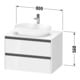 Duravit Waschtischunterschrank Ketho.2 80x55cm, w g, Pl m 1 Ausschn, wandhängend
