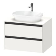 Duravit Waschtischunterschrank Ketho.2 80x55cm, w m, Pl m 1 Ausschn, wandhängend