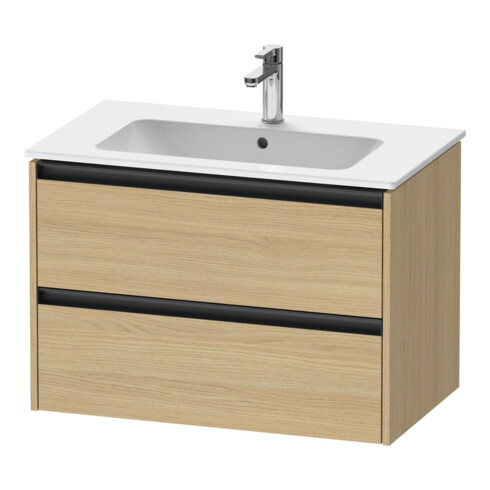Duravit Waschtischunterschrank Ketho.2 81x48cm, Ei Nat, 2 Schub., wandhängend