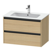 Duravit Waschtischunterschrank Ketho.2 81x48cm, Ei Nat, 2 Schub., wandhängend