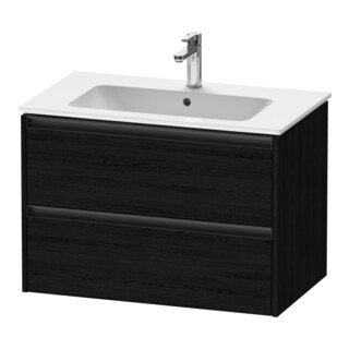 Duravit Waschtischunterschrank Ketho.2 81x48cm, Ei sw, 2 Schub., wandhängend