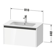 Duravit Waschtischunterschrank Ketho.2 81x48cm, graph ma, 1 Auszug, wandhängend-3