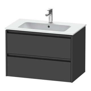 Duravit Waschtischunterschrank Ketho.2 81x48cm, graph ma, 2 Schub., wandhängend