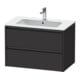 Duravit Waschtischunterschrank Ketho.2 81x48cm, graph matt, 2 Schub., wandhängend-1