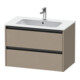 Duravit Waschtischunterschrank Ketho.2 81x48cm, lei, 2 Schubkästen, wandhängend-1