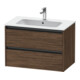 Duravit Waschtischunterschrank Ketho.2 81x48cm, Nussb dkl., 2 Schub., wandhängend-1