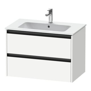 Duravit Waschtischunterschrank Ketho.2 81x48cm, we. ma, 2 Schub., wandhängend