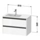 Duravit Waschtischunterschrank Ketho.2 81x48x54,9cm, f WT m B li, graph matt