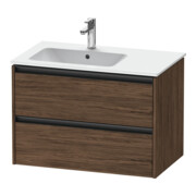 Duravit Waschtischunterschrank Ketho.2 81x48x54,9cm, f WT m B li, Nussb dkl.