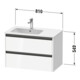 Duravit Waschtischunterschrank Ketho.2 81x48x54,9cm, f WT m B li, Nussb dkl.