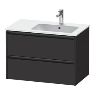 Duravit Waschtischunterschrank Ketho.2 81x48x54,9cm, f WT m B re, graph matt