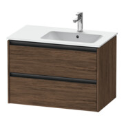 Duravit Waschtischunterschrank Ketho.2 81x48x54,9cm, f WT m B re, Nussb dkl.