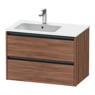 Duravit Waschtischunterschrank Ketho.2 81x48x54,9cm, f WT m Beck. li, Nussb Nat