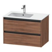 Duravit Waschtischunterschrank Ketho.2 81x48x54,9cm, f WT m Beck. li, Nussb Nat