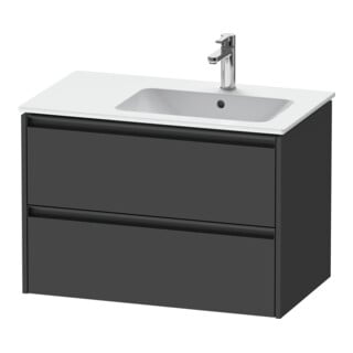 Duravit Waschtischunterschrank Ketho.2 81x48x54,9cm, f WT m Beck. re, graph ma