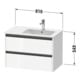 Duravit Waschtischunterschrank Ketho.2 81x48x54,9cm, f WT m Beck. re, leinen