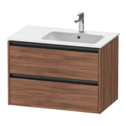 Duravit Waschtischunterschrank Ketho.2 81x48x54,9cm, f WT m Beck. re, Nussb Nat
