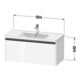 Duravit Waschtischunterschrank Ketho.2 98,4x45,5cm, bas. ma, 1 Ausz., wandhängend-3