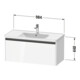Duravit Waschtischunterschrank Ketho.2 98,4x45,5cm, Ei marm., 1 Ausz., wandhängend