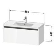Duravit Waschtischunterschrank Ketho.2 98,4x45,5cm, graph ma, 1 Ausz., wandhängend-3