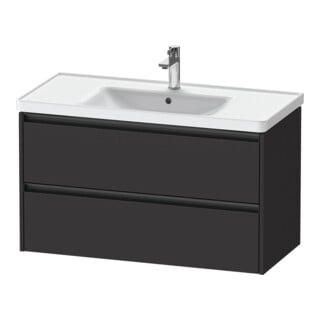 Duravit Waschtischunterschrank Ketho.2 98,4x45,5cm, graph matt, 2 Schub., wandhängend