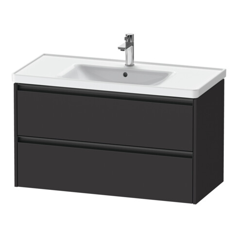 Duravit Waschtischunterschrank Ketho.2 98,4x45,5cm, graph matt, 2 Schub., wandhängend