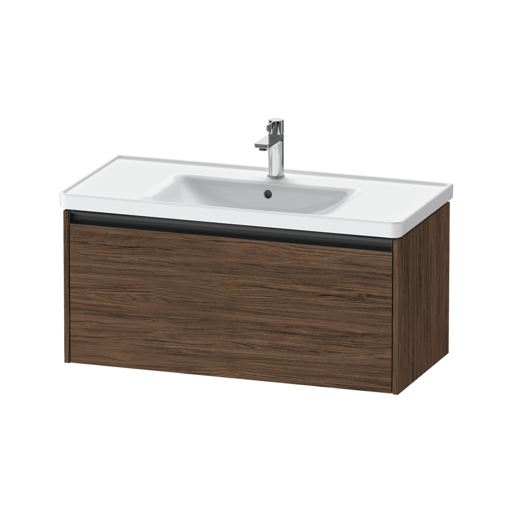 Duravit Waschtischunterschrank Ketho.2 98,4x45,5cm, Nussb dkl., 1 Ausz., wandhängend