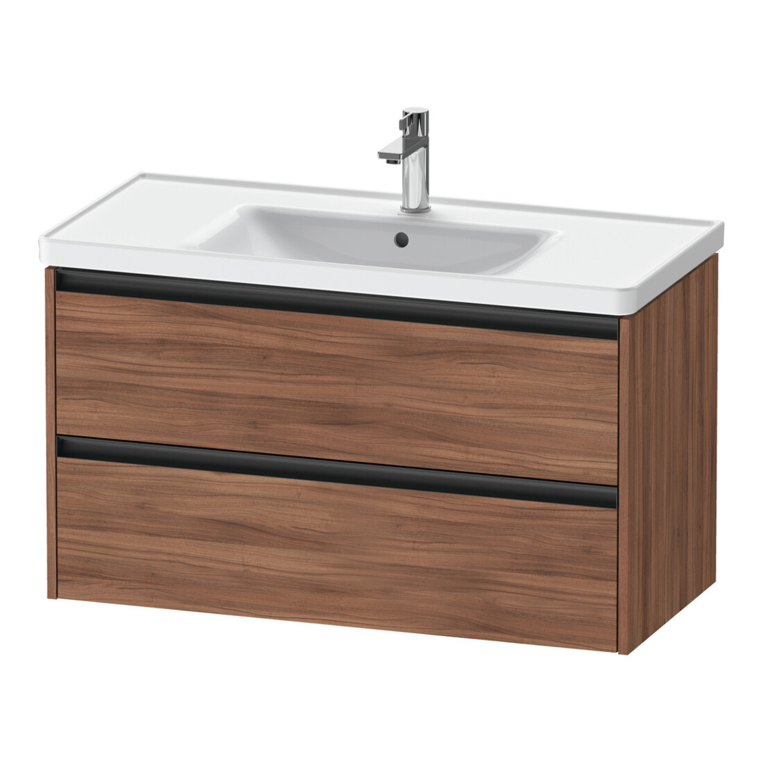 Duravit Waschtischunterschrank Ketho.2 98,4x45,5cm, Nussb Nat, 2 Schub., wandhängend